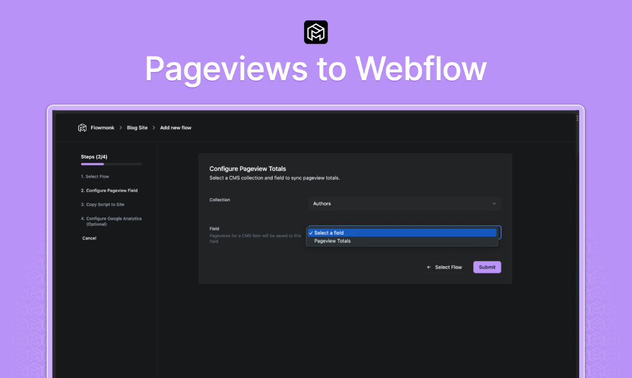 WebFlow & Airtable Senkronizasyon Aracı FlowMonk - WebFlow & Airtable İki Yönlü Senkronizasyon, Webflow PageViews ve daha fazlası medya 3