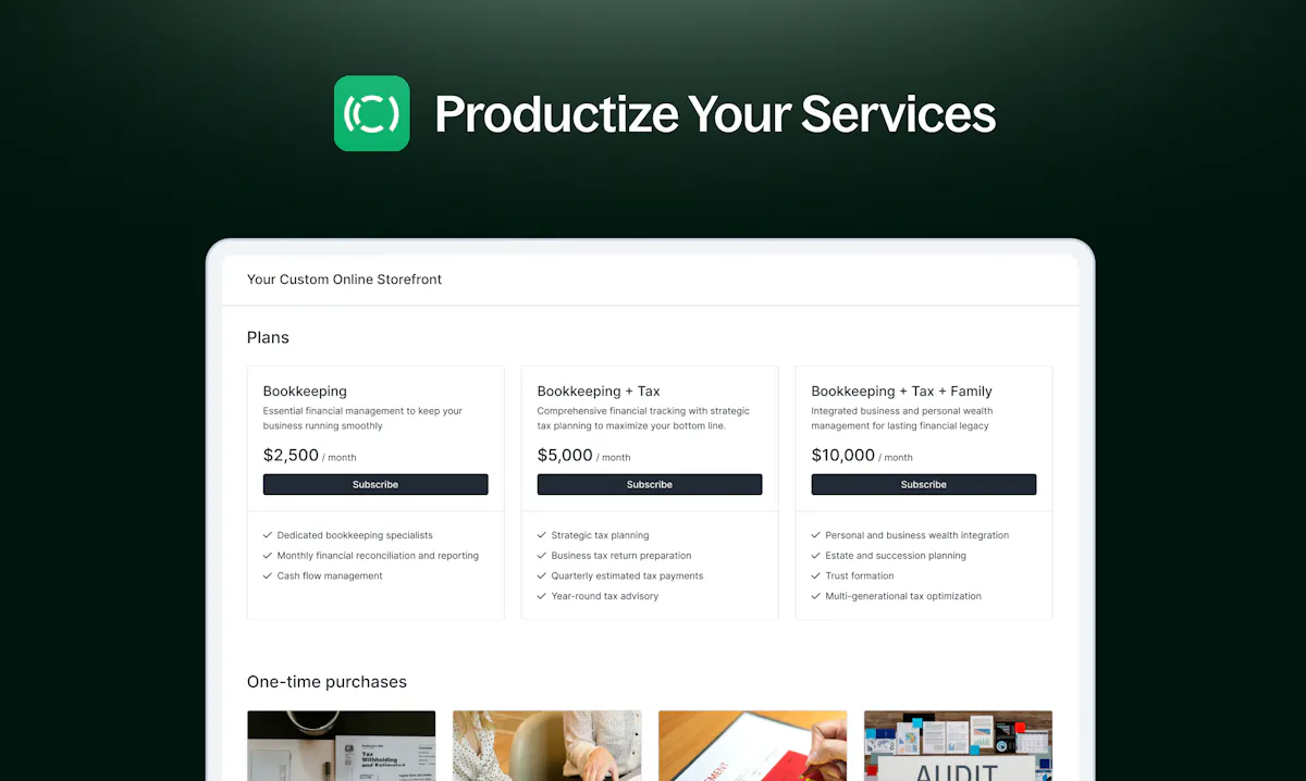 Productized Services Store