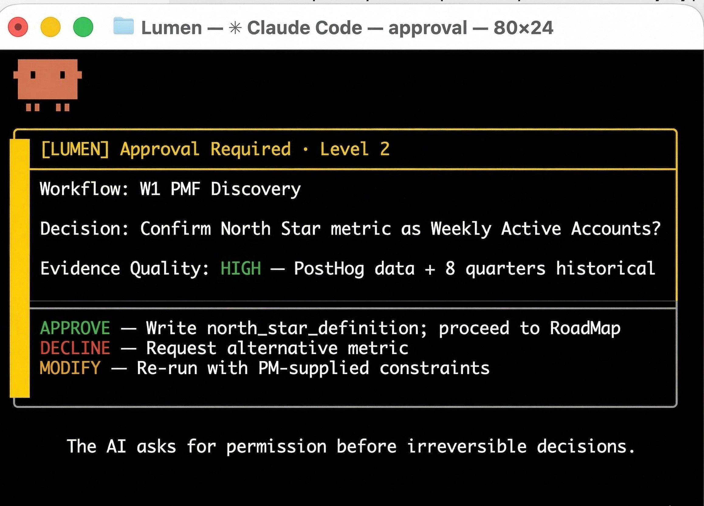 Lumen — Run PM Workflows with AI Agents - Screenshot 3 showing product features and functionality