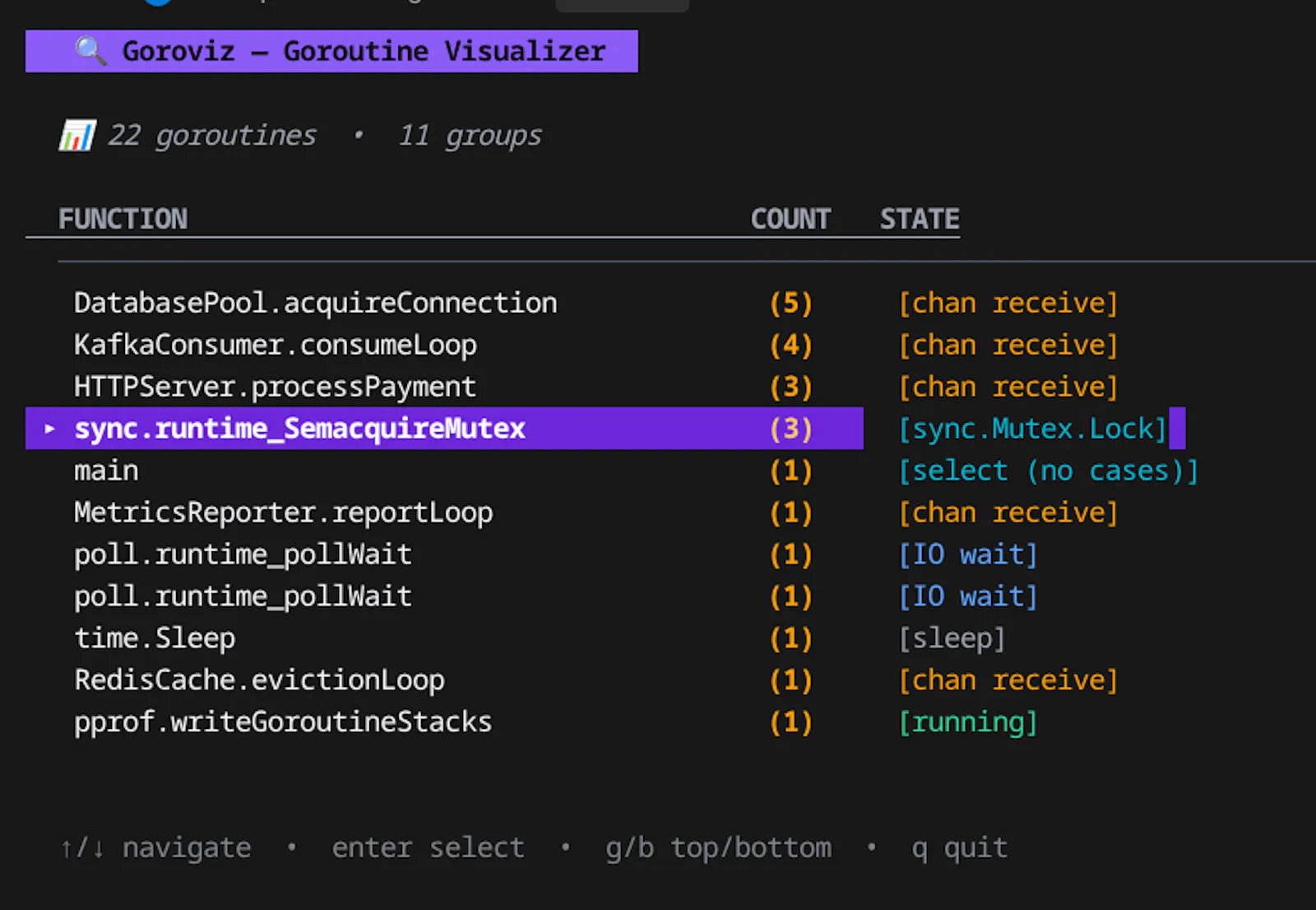 Goroviz screenshot 1