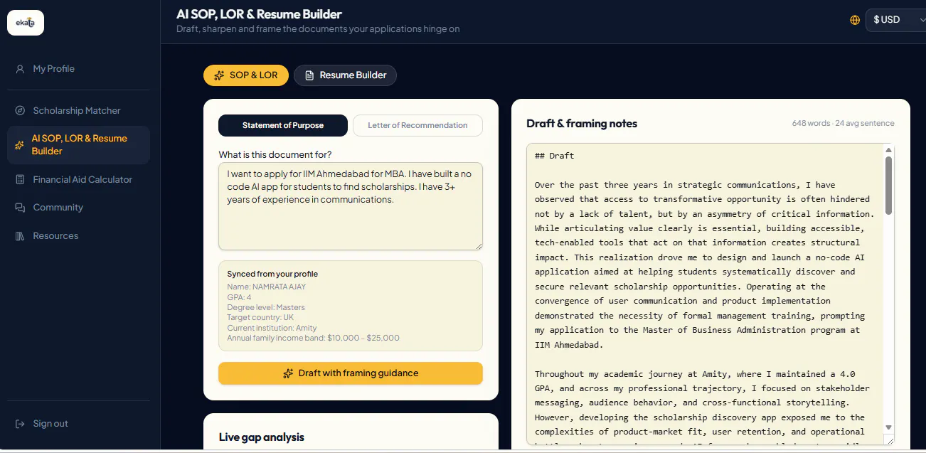 Ekata: Global scholarships for you gallery image