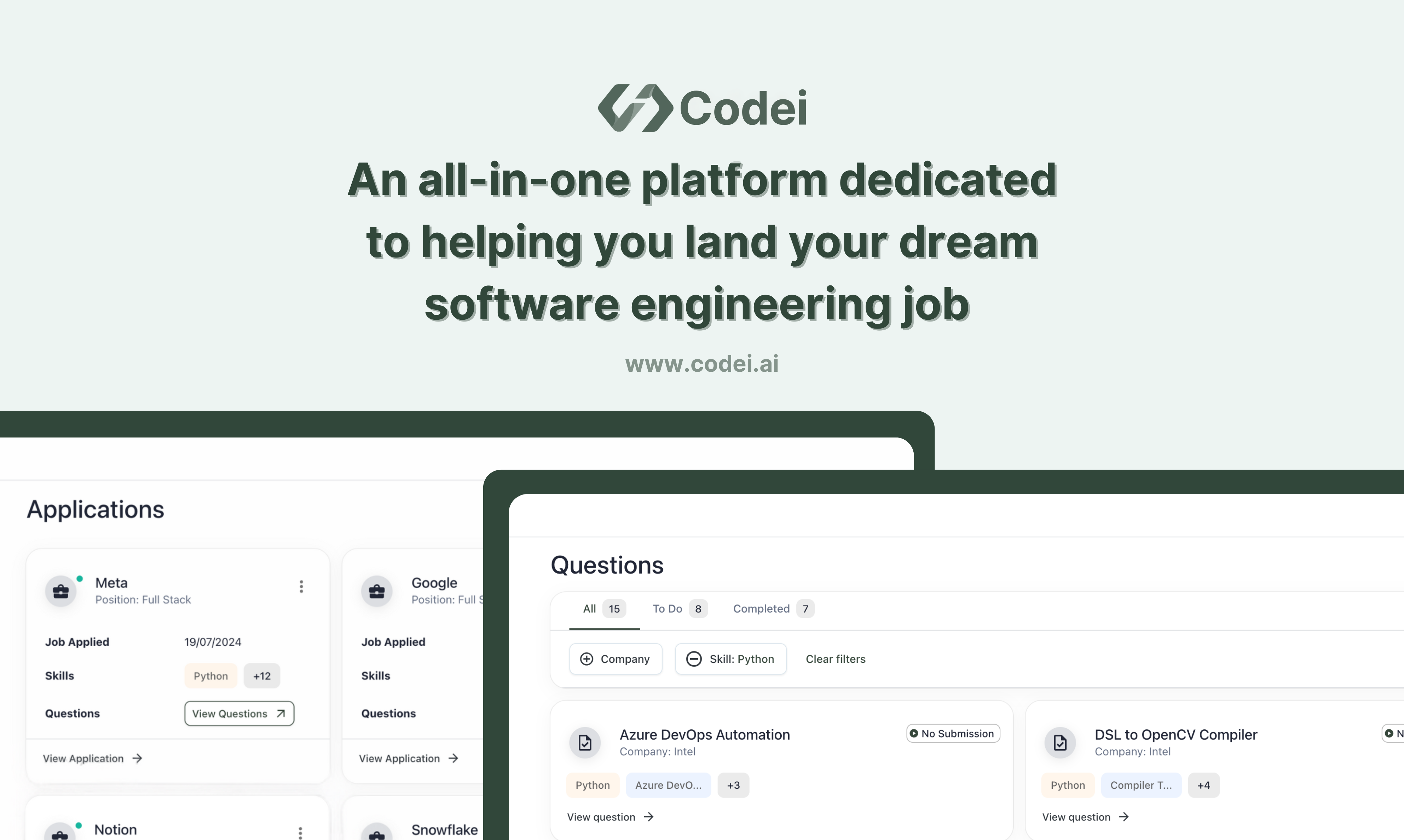 startuptile Codei AI-Land your dream software job