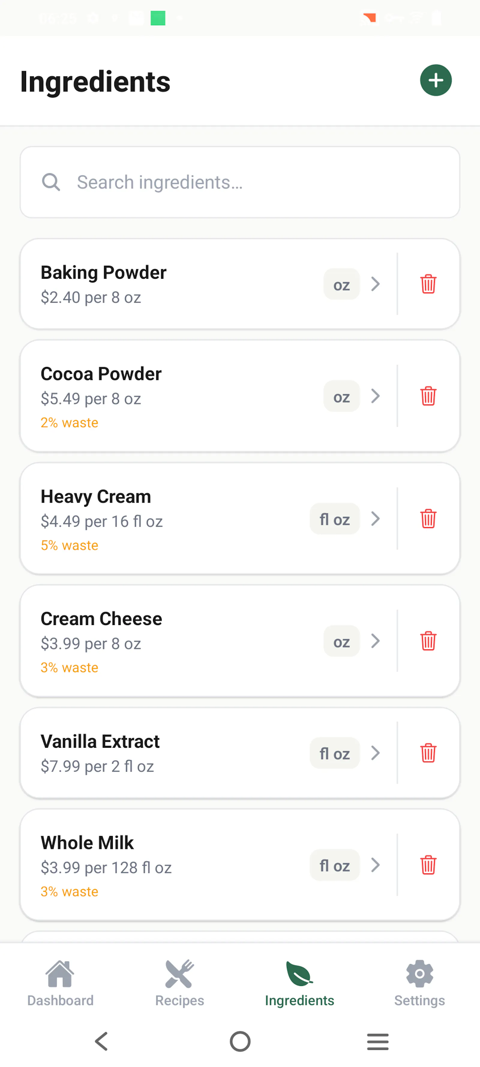 CostMyDish screenshot 2