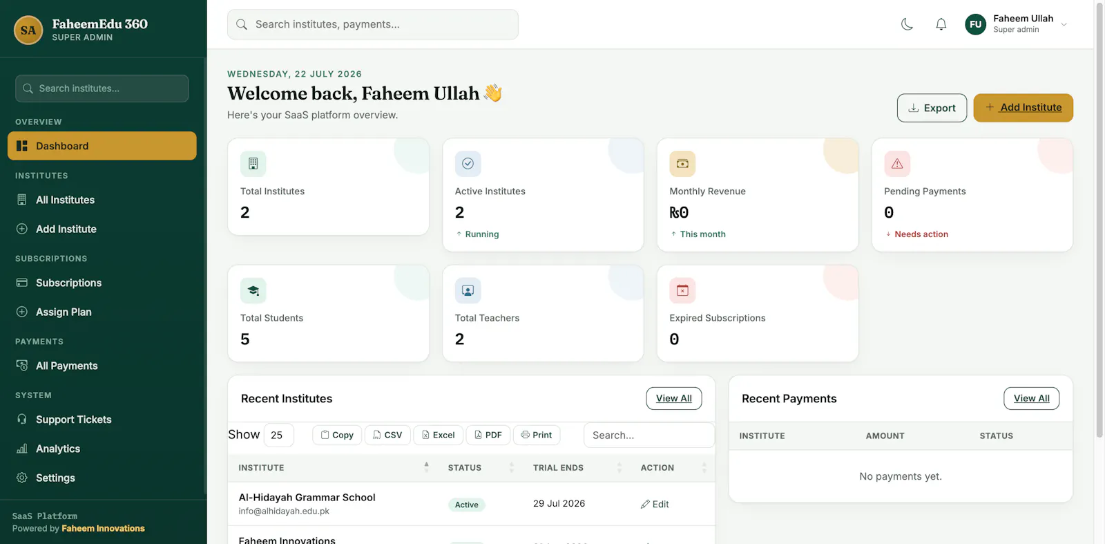 Login — FaheemEdu 360 screenshot 1