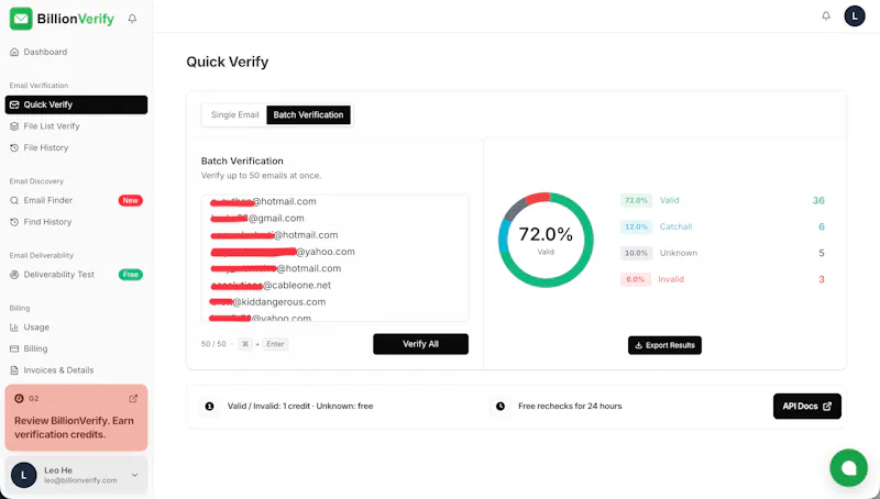 BillionVerify screenshot 4
