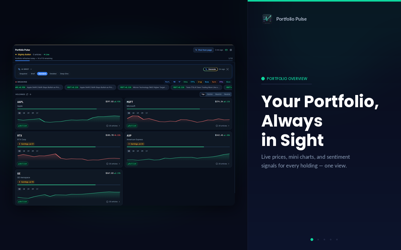 Portfolio Pulse: AI Stock Analysis gallery image