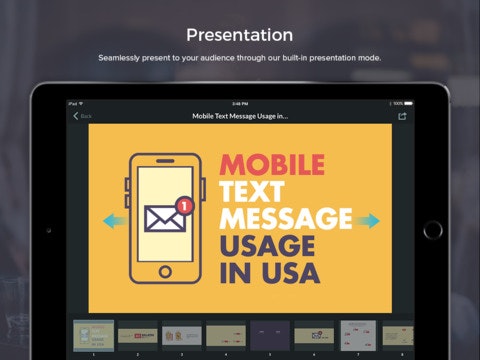 Piktochart on iPad gallery image