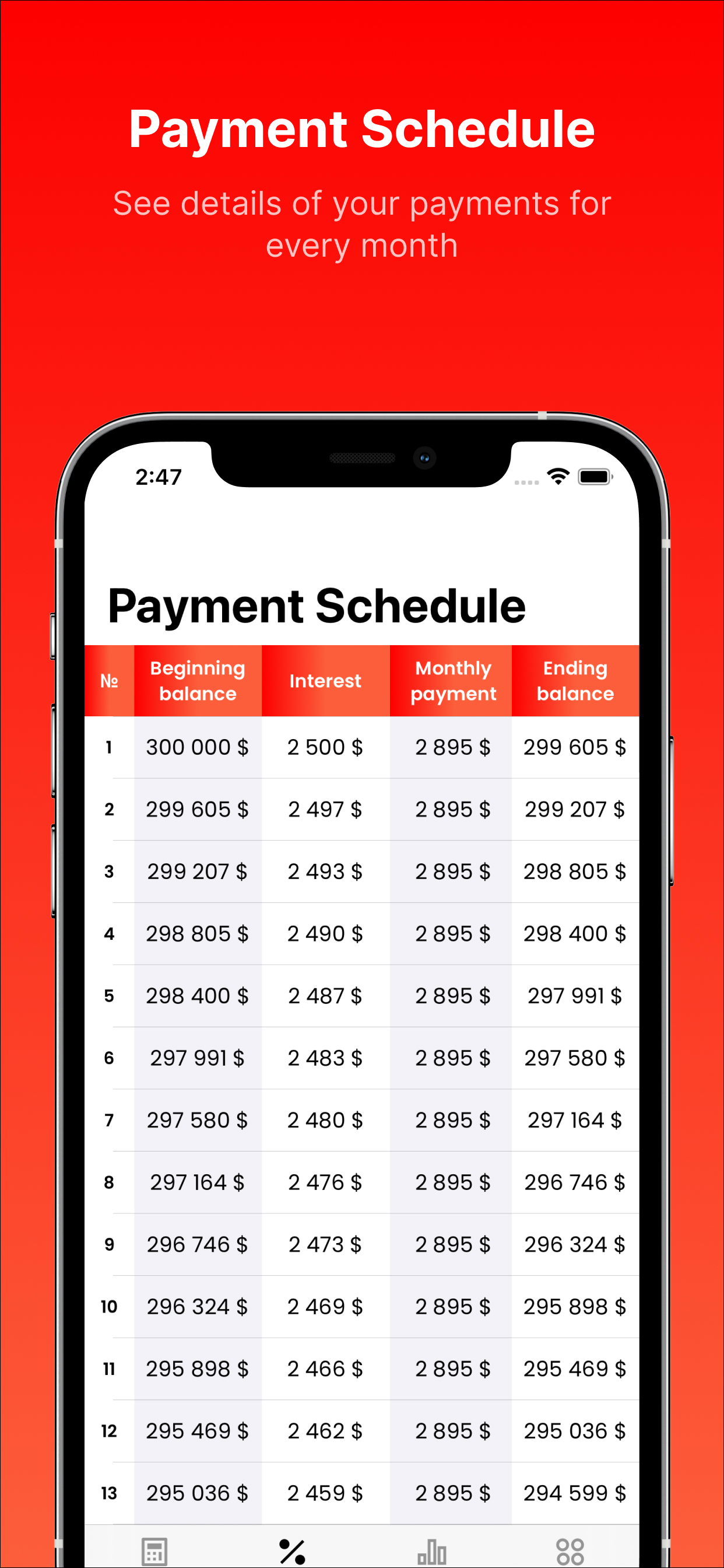 HimeTrack - Mortgage Hesap Makinesi - Ödemelerinizi optimize etmek için akıllı bir ipotek hesap makinesi medya 2