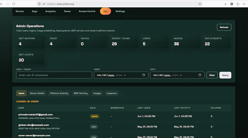 MCP Runtime screenshot 1