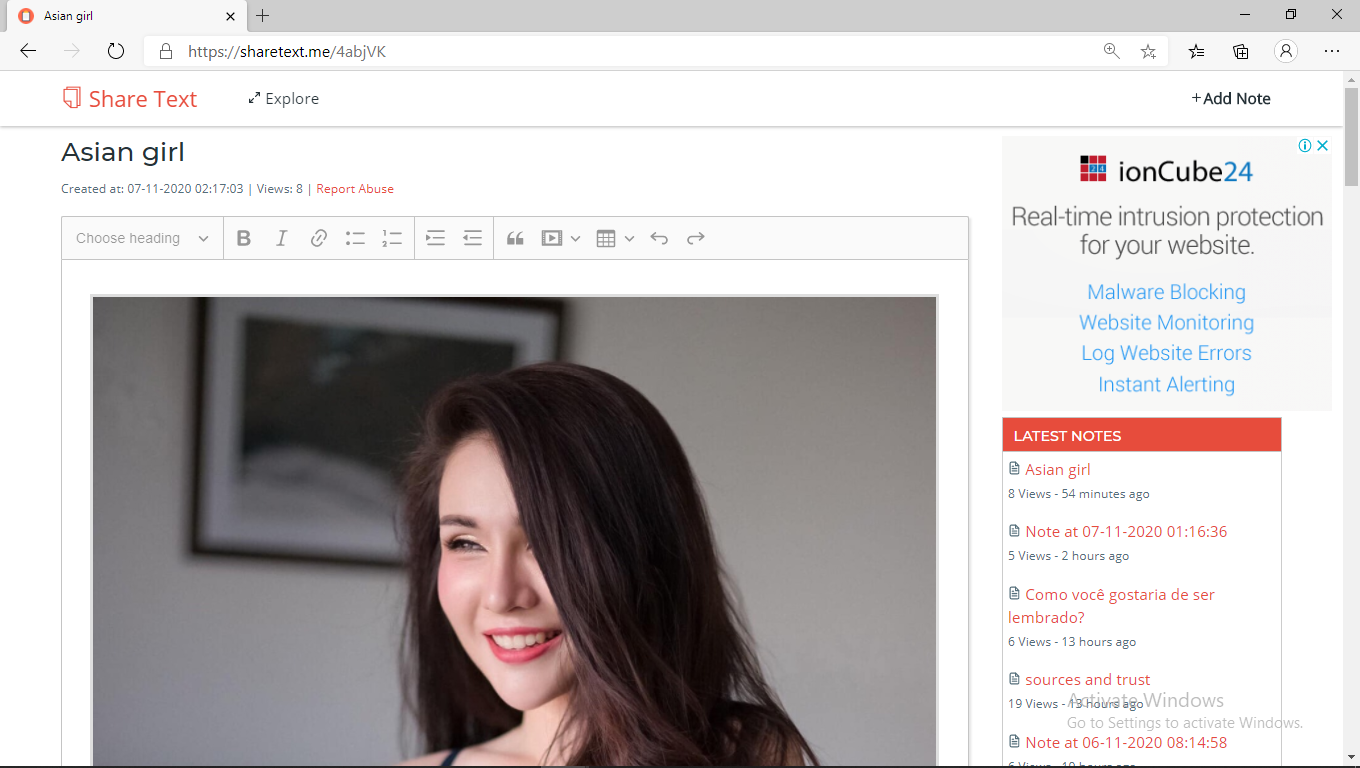 ShareText.me - Free online notepad gallery image