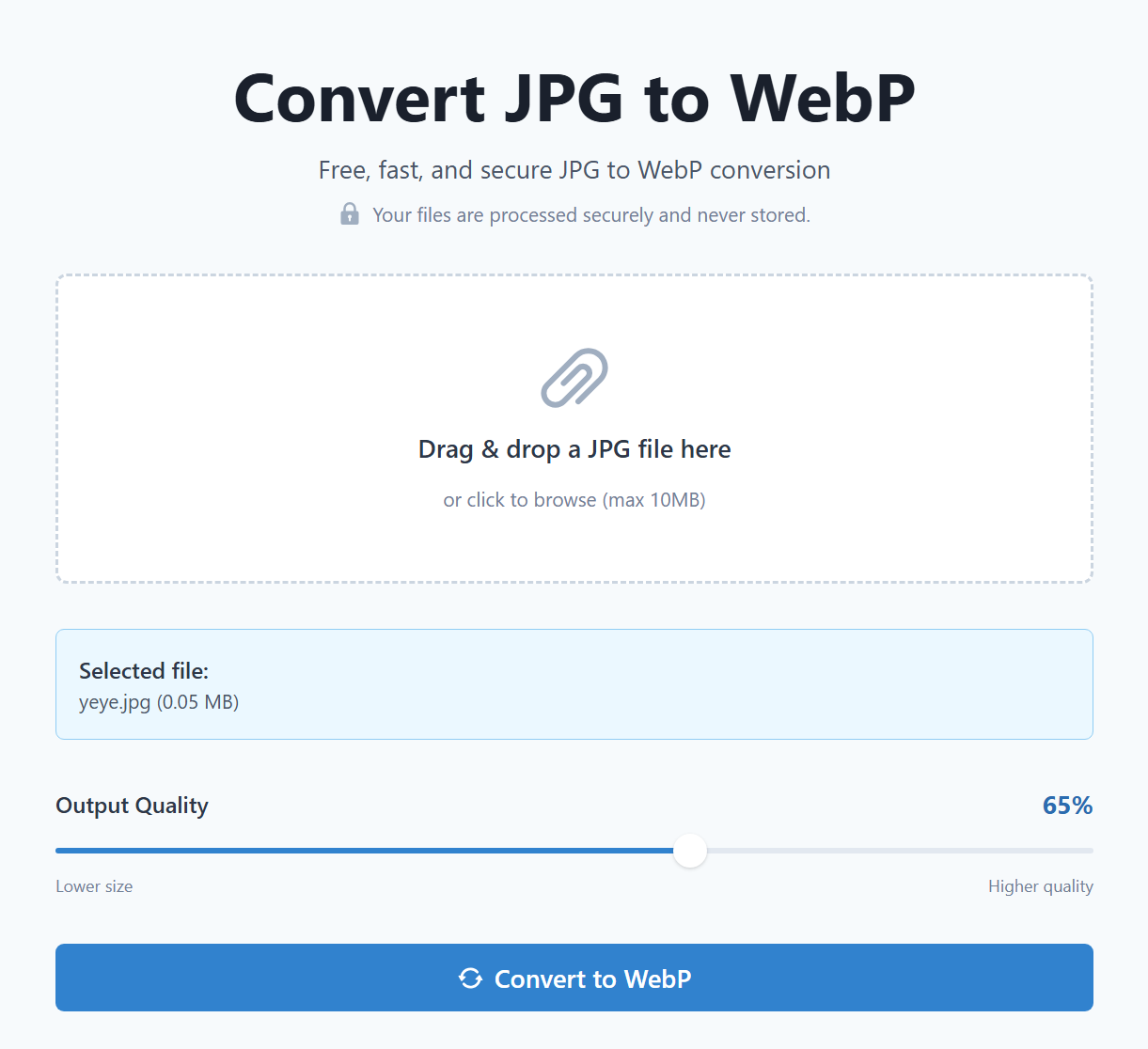 JPG to WebP Converter gallery image
