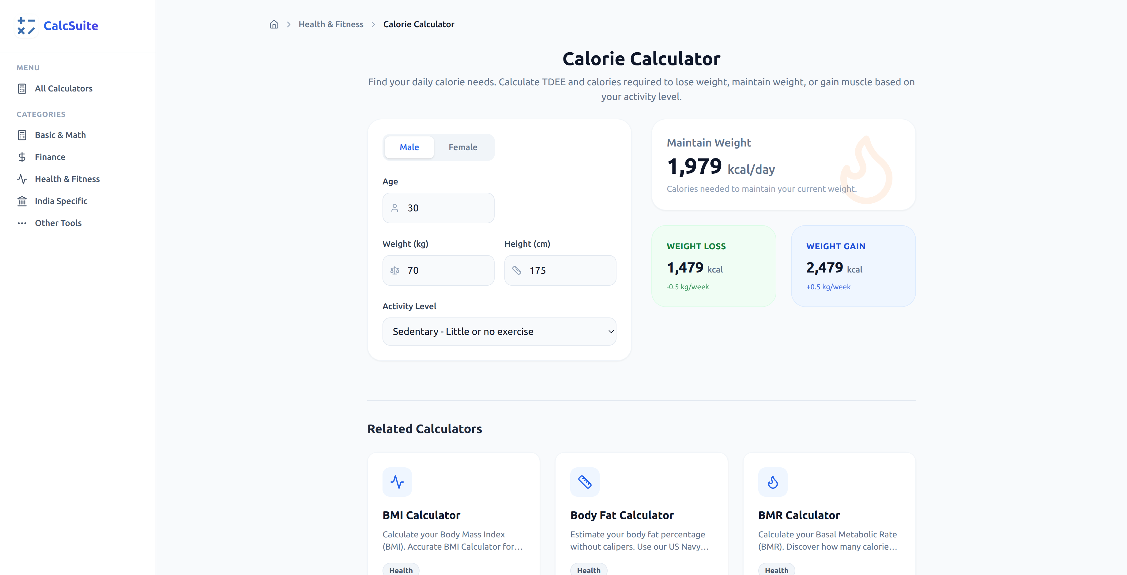 CalcSuite - Screenshot 5 showing product features and functionality