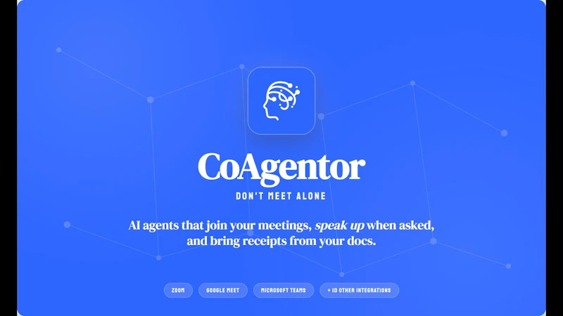 CoAgentor screenshot 1 (video preview)