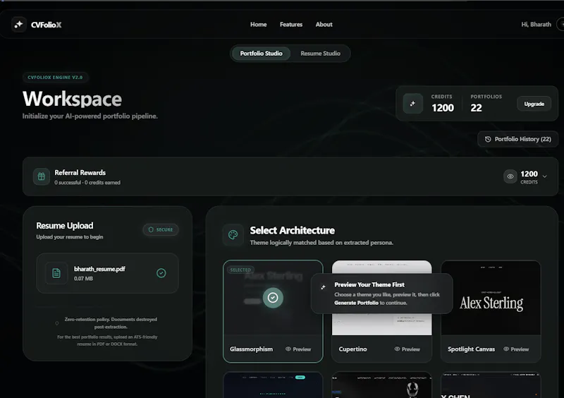 CVFolioX screenshot 4