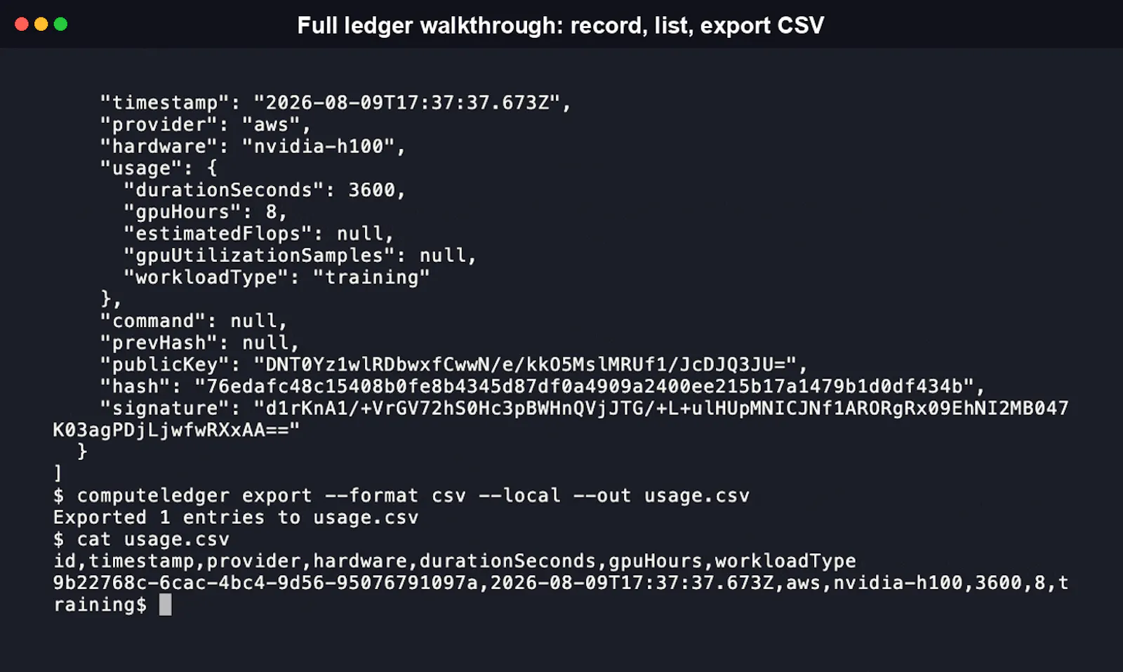 ComputeLedger screenshot 2