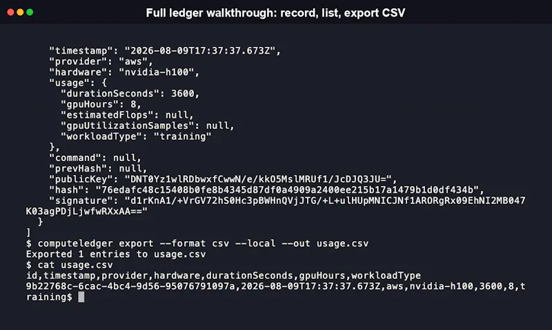 ComputeLedger screenshot 2