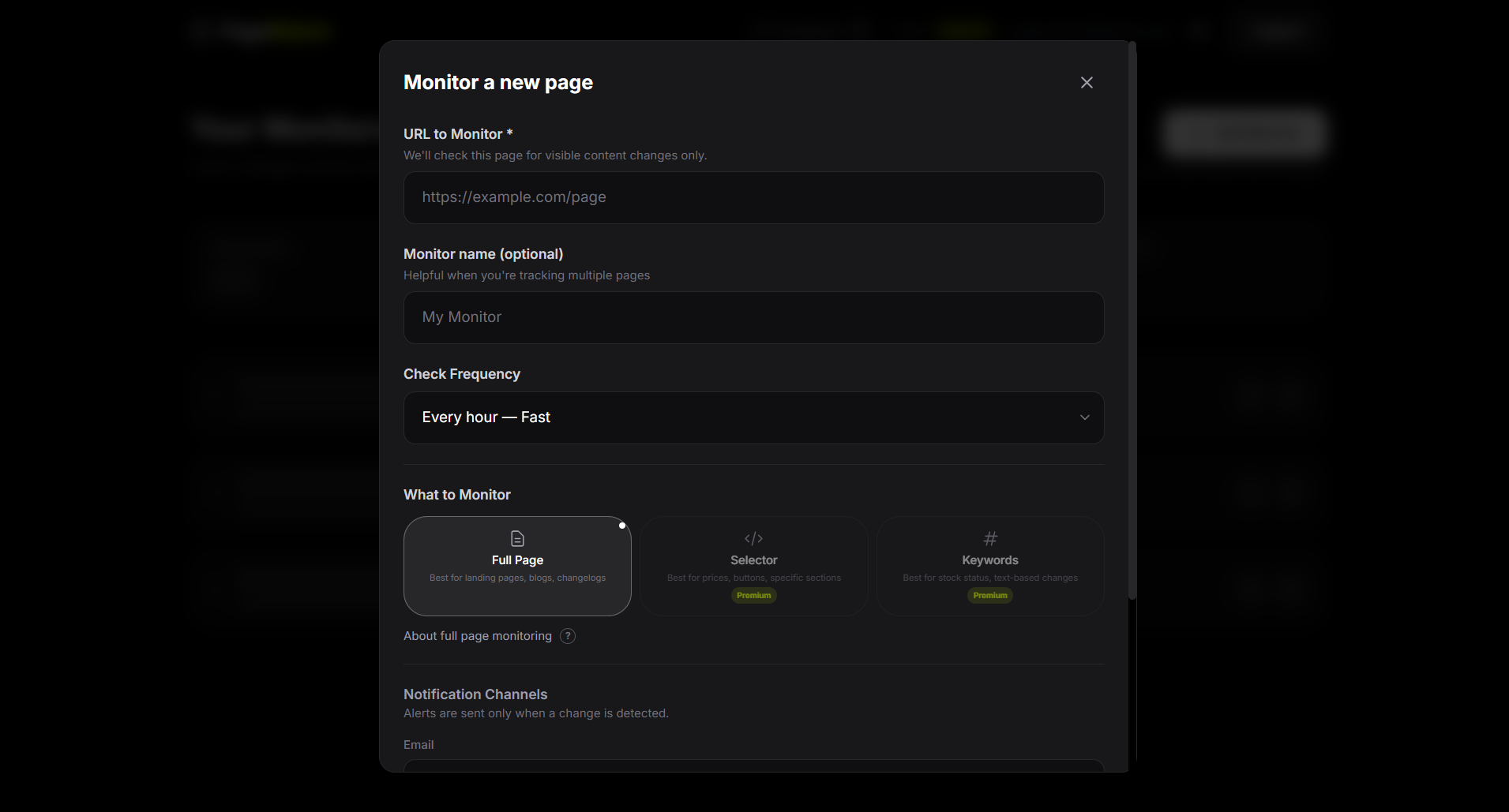 PageWatch - Screenshot 3 showing product features and functionality