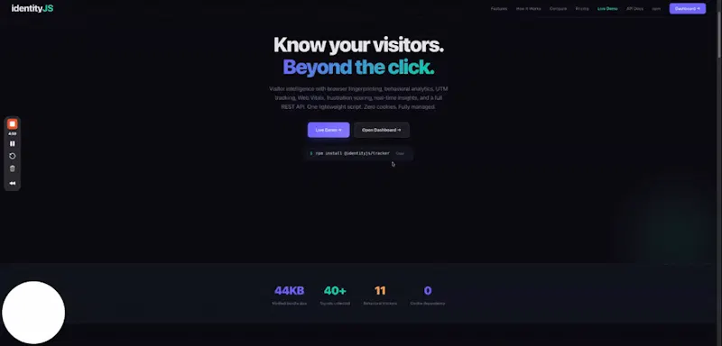 Identity-JS screenshot 1 (video preview)