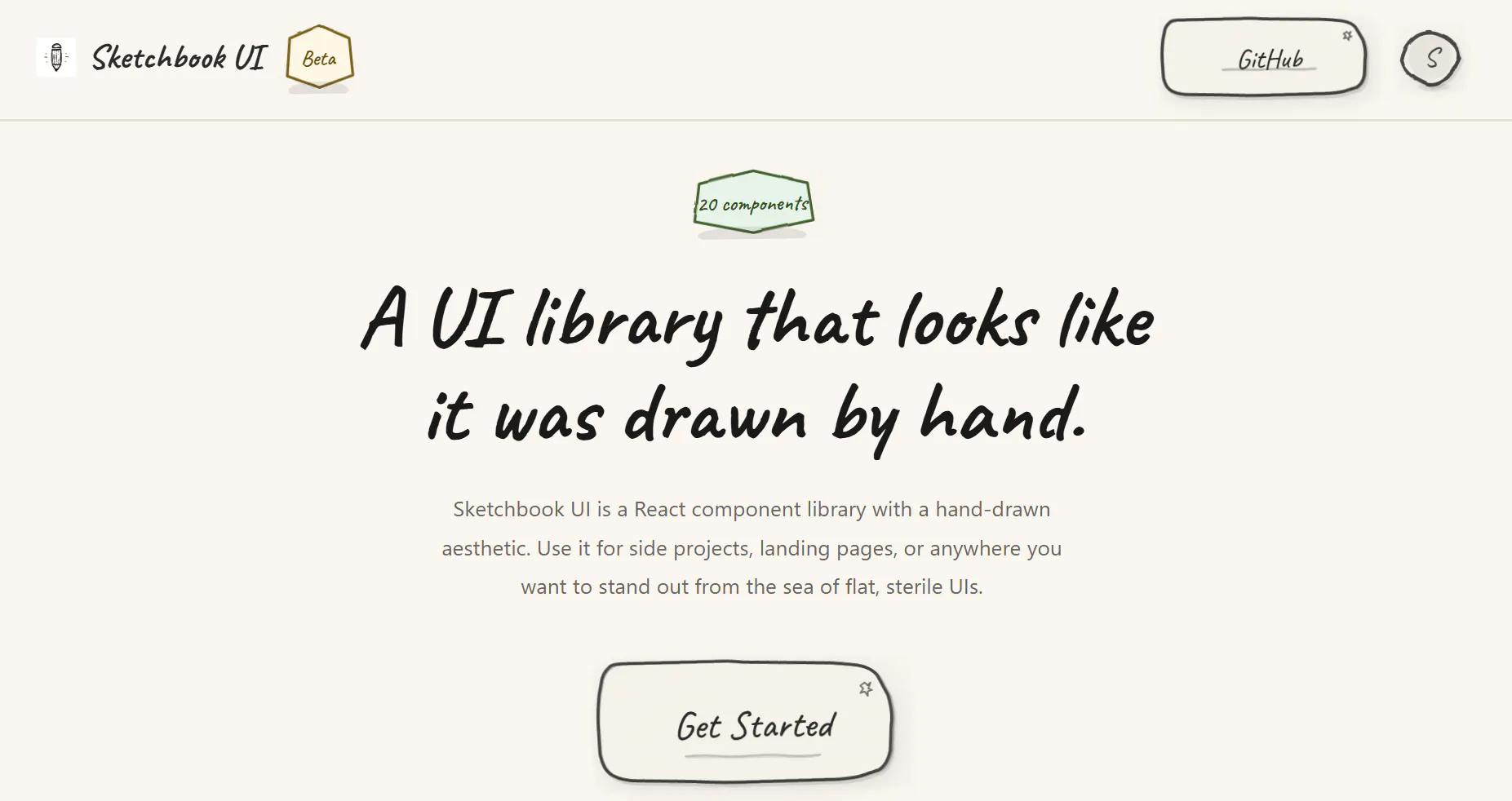 Sketchbook UI 제품 배너