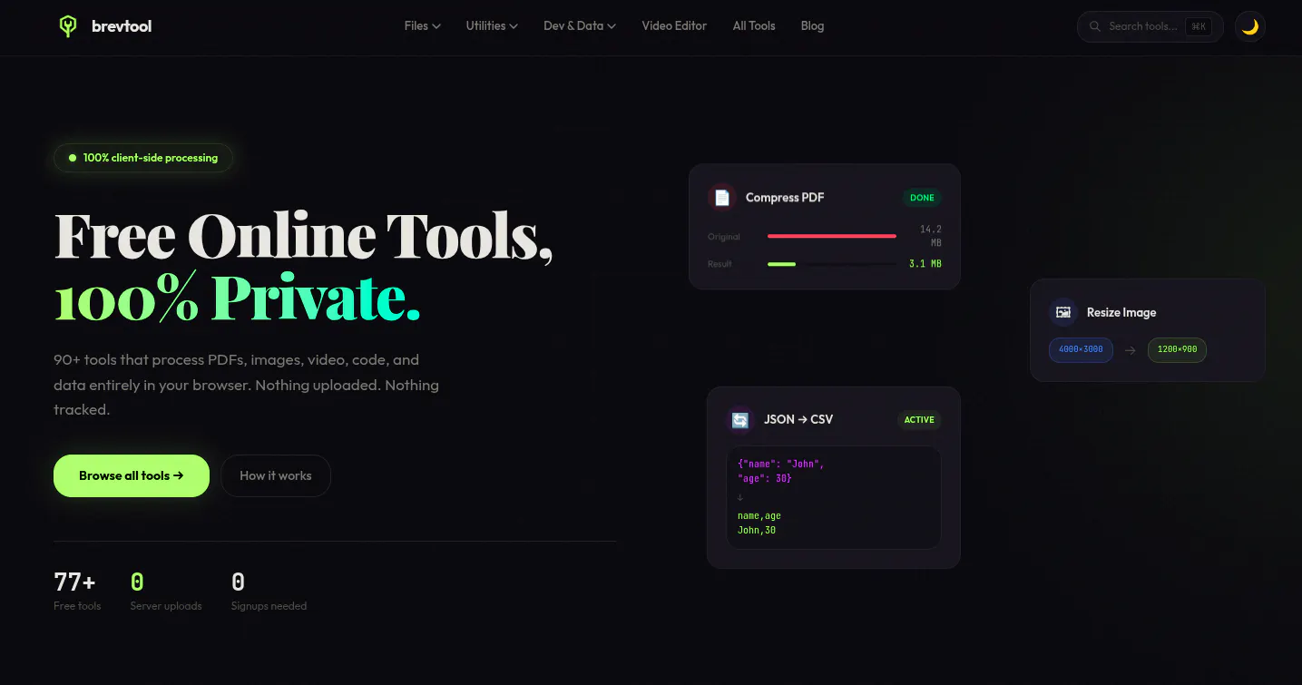 Free Online Tools product banner