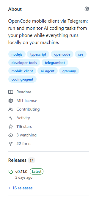 Opencode Telegram Bot gallery image