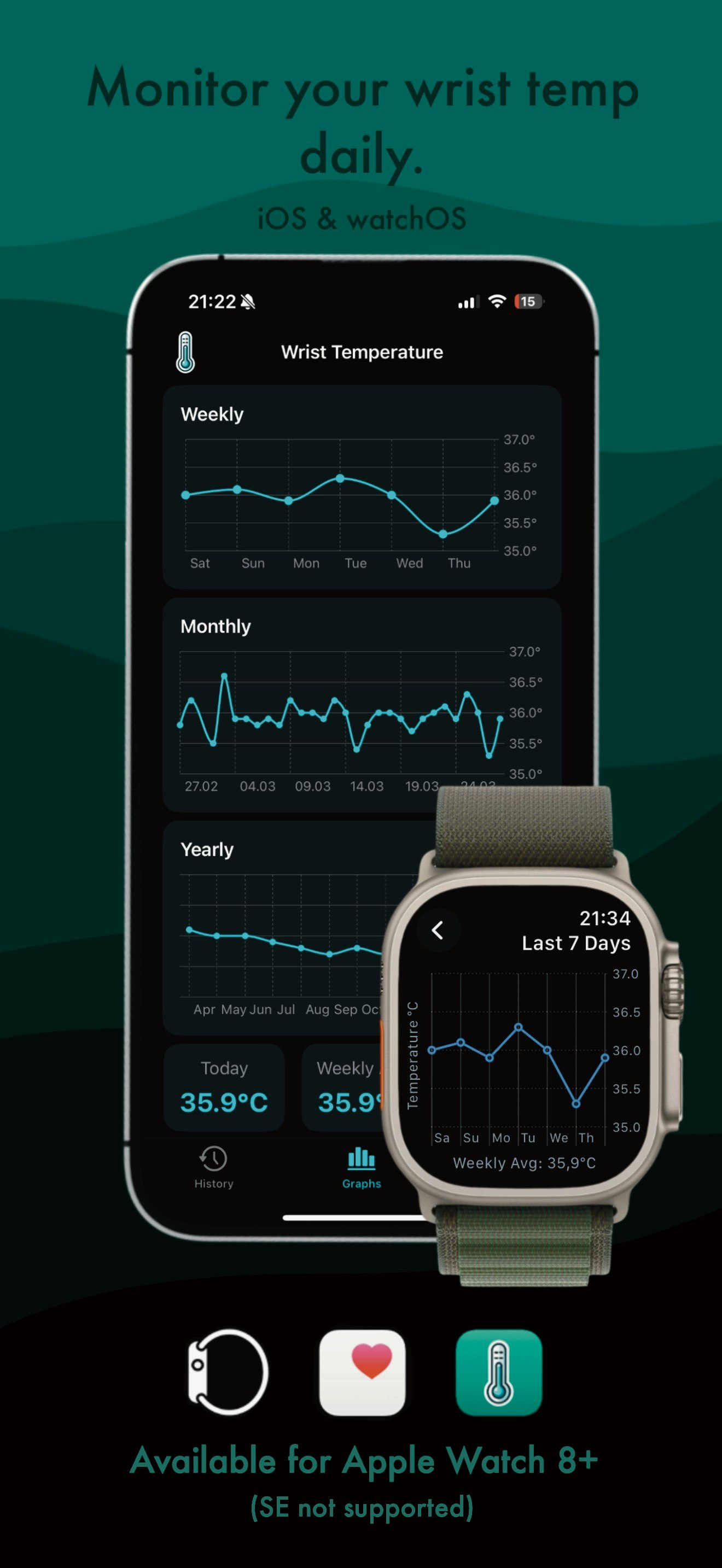 손목 온도를보십시오 - Apple Watch로 손목 온도를 추적하십시오 미디어 2