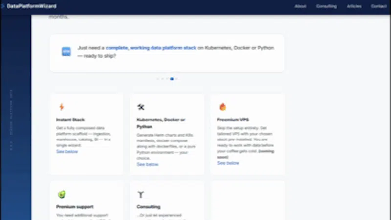 Data Platform Wizard — Build Your Stack screenshot 8