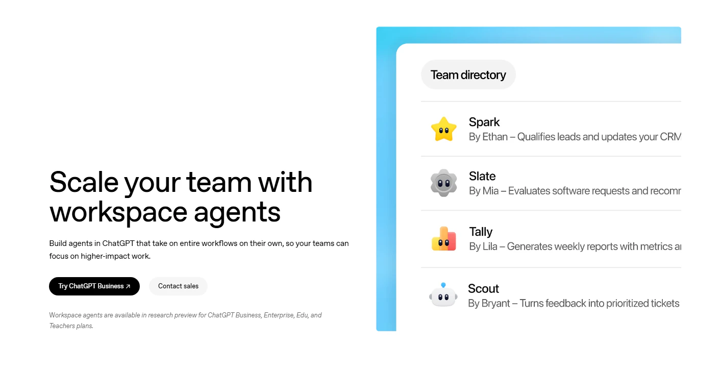 Workspace agents in ChatGPT screenshot 1