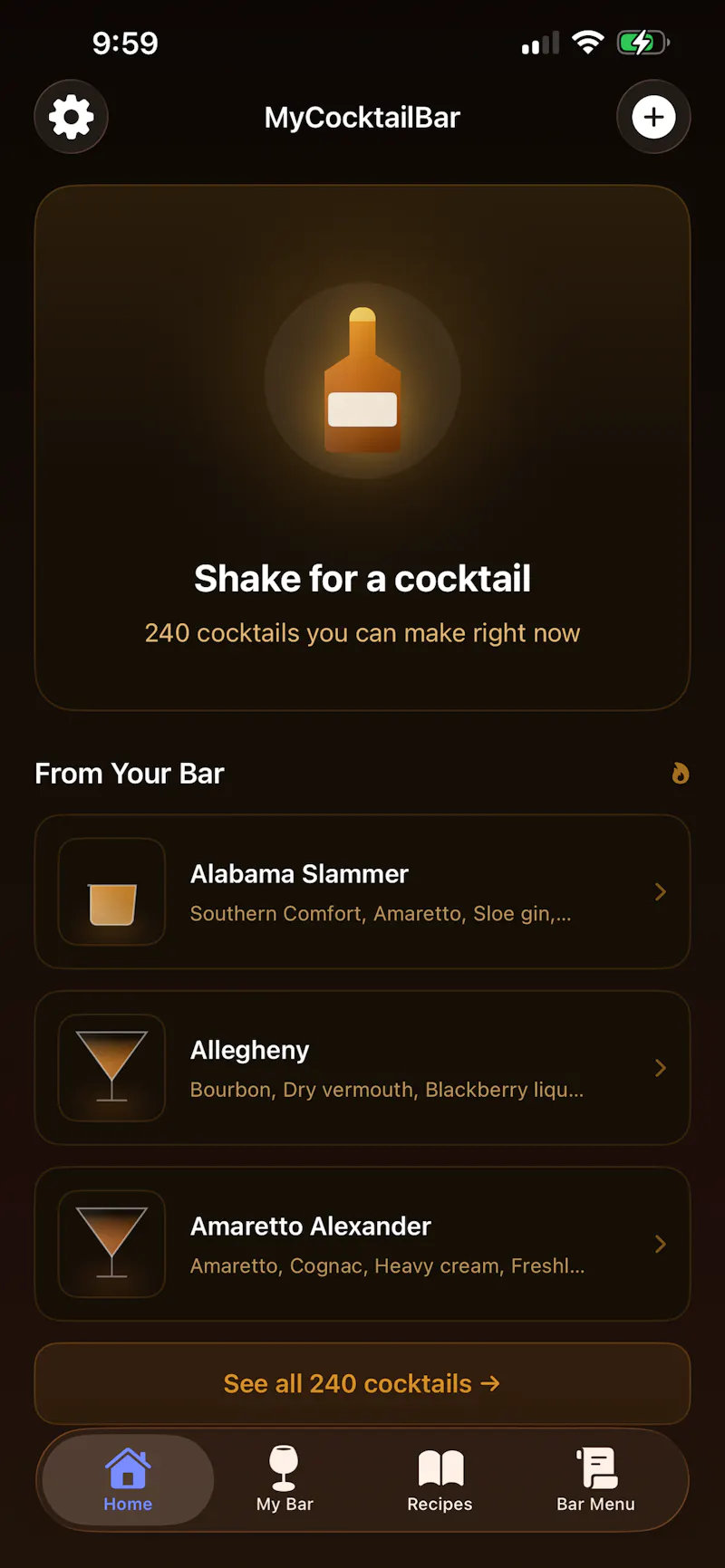 MyCocktailBar Pro screenshot 2