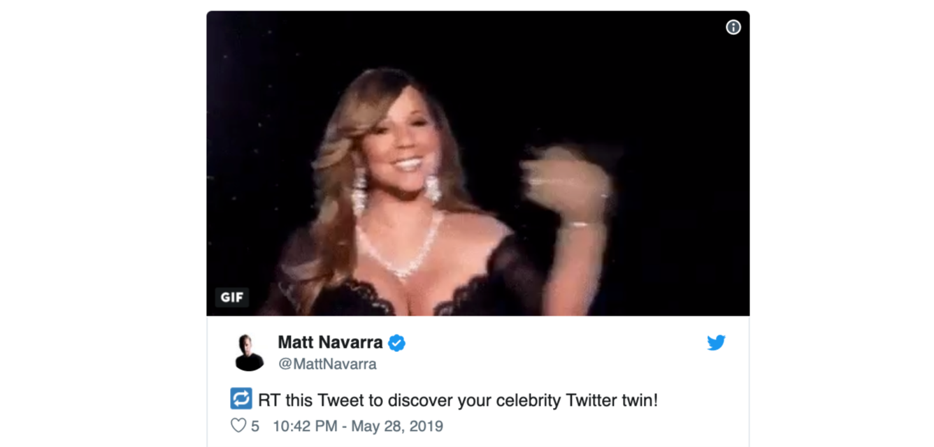 The @Twitter Celebrity Twin Predictor gallery image