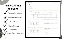 The Monthly Planner | Notion Template media 2