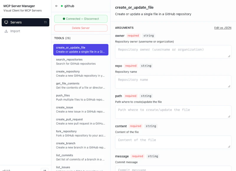 MCPilot — Visual Client for MCP Servers screenshot 3