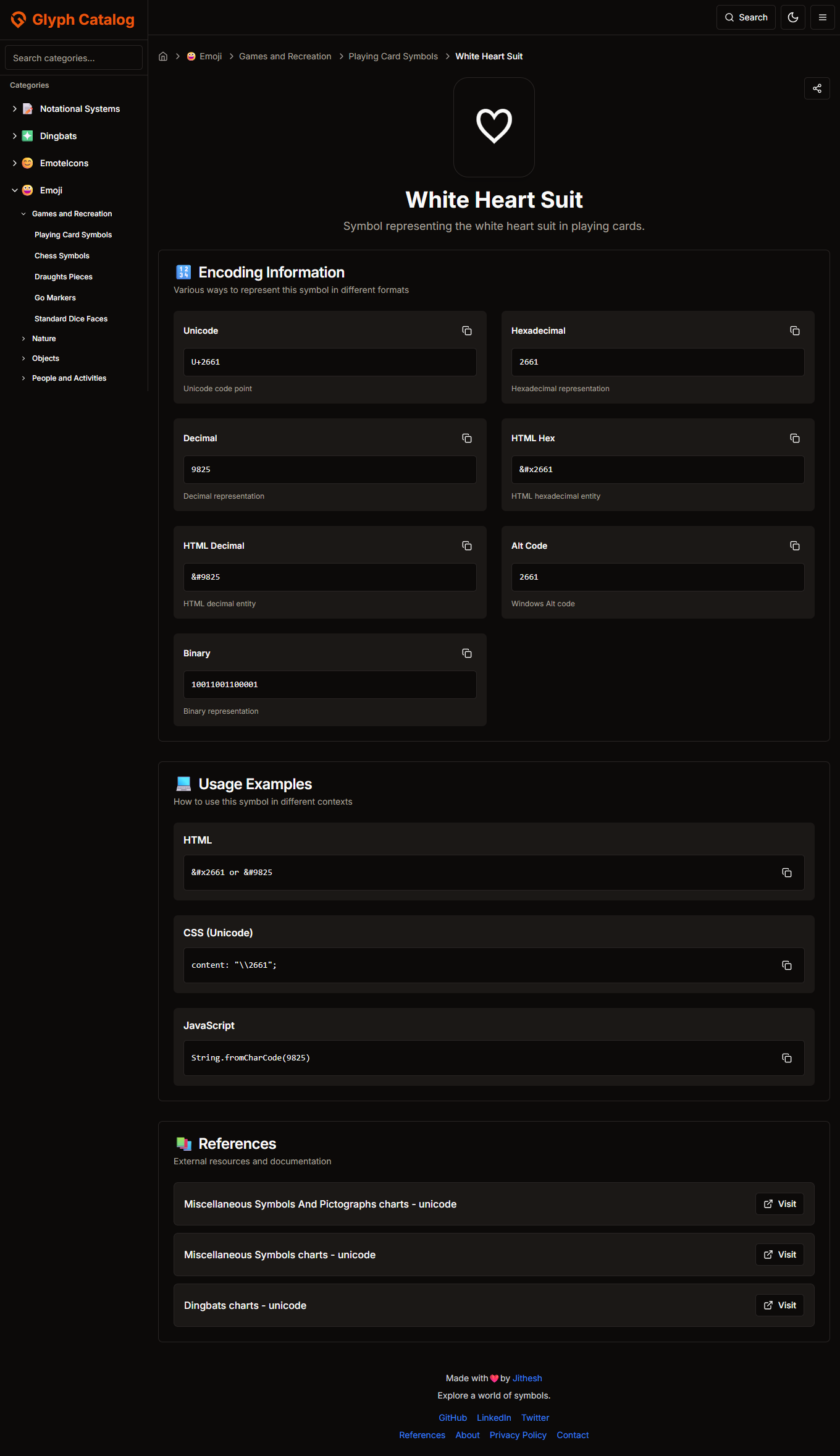 Glyph Catalog - Main screenshot showing features and interface