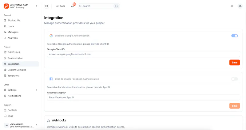 Alternative Auth screenshot 3