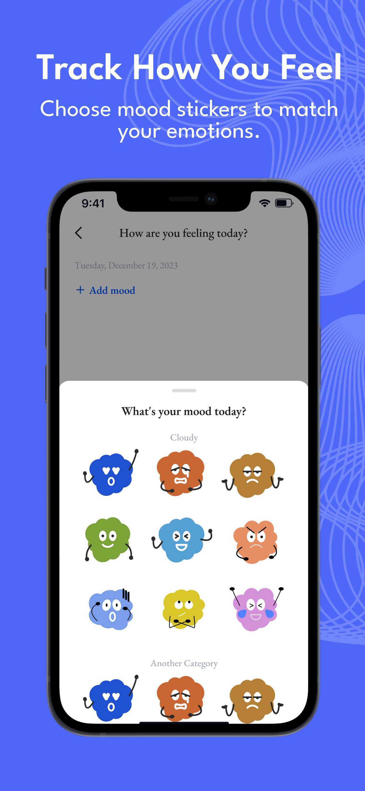 Mídia 2 de MoodMemo - Rastrear humor, diário diariamente e combinar emoções com música