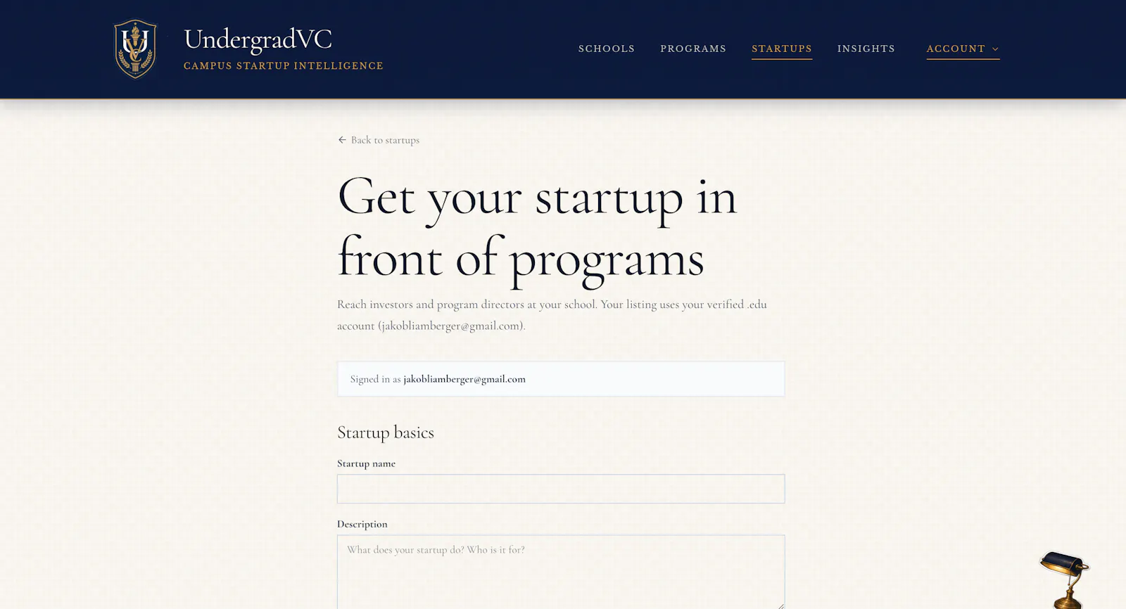 UndergradVC- Campus Startup Intelligence screenshot 8
