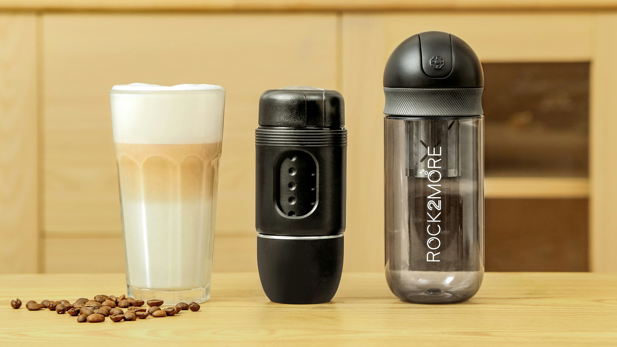 ROCK2MORE frother and coffee combo gallery image