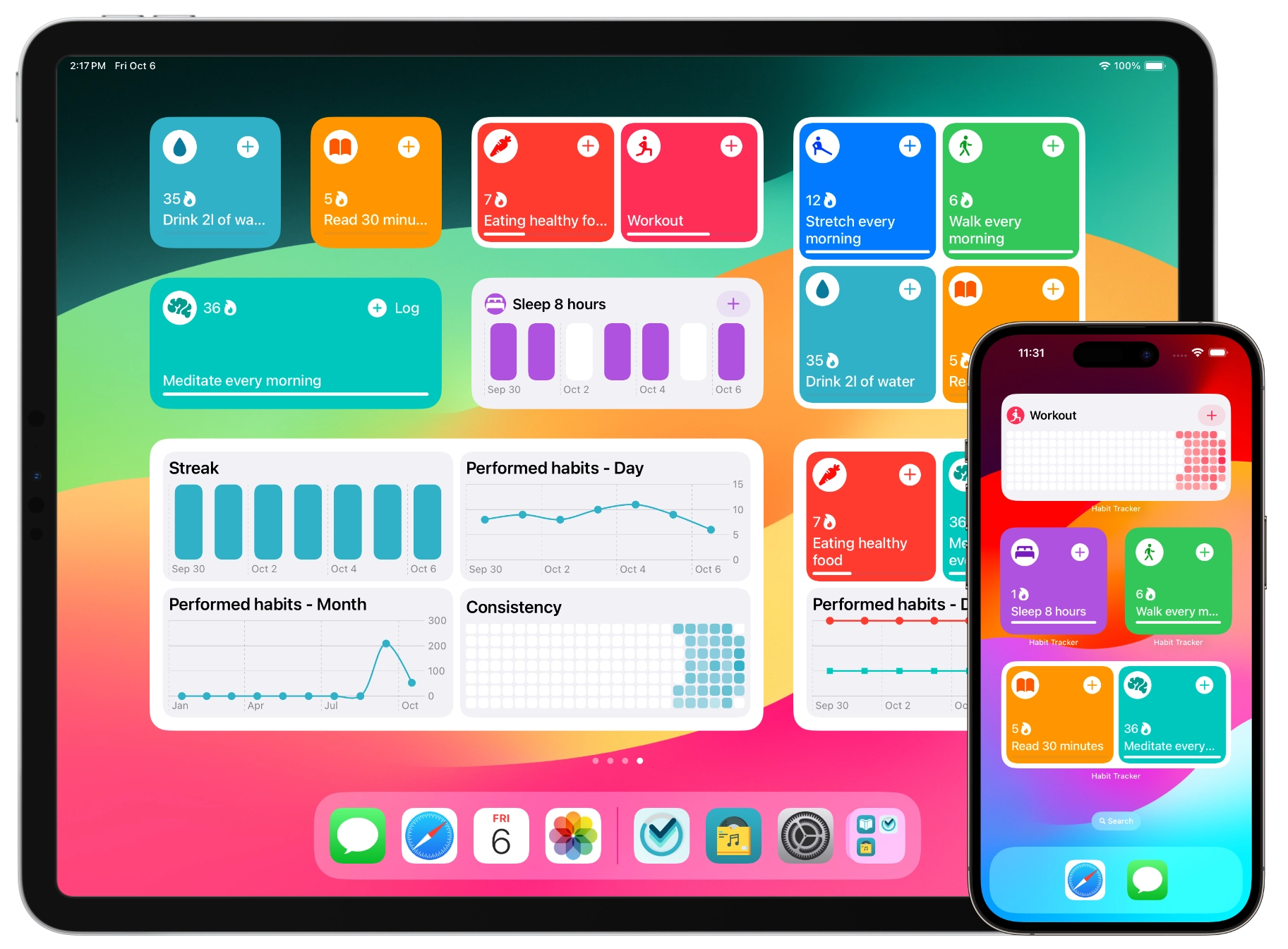 Abitudine Tracker: routine quotidiana media 2
