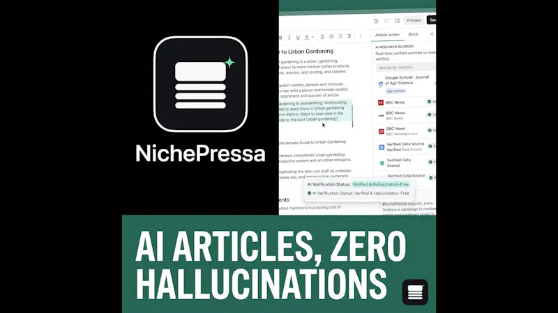 NichePressa  screenshot 1 (video preview)