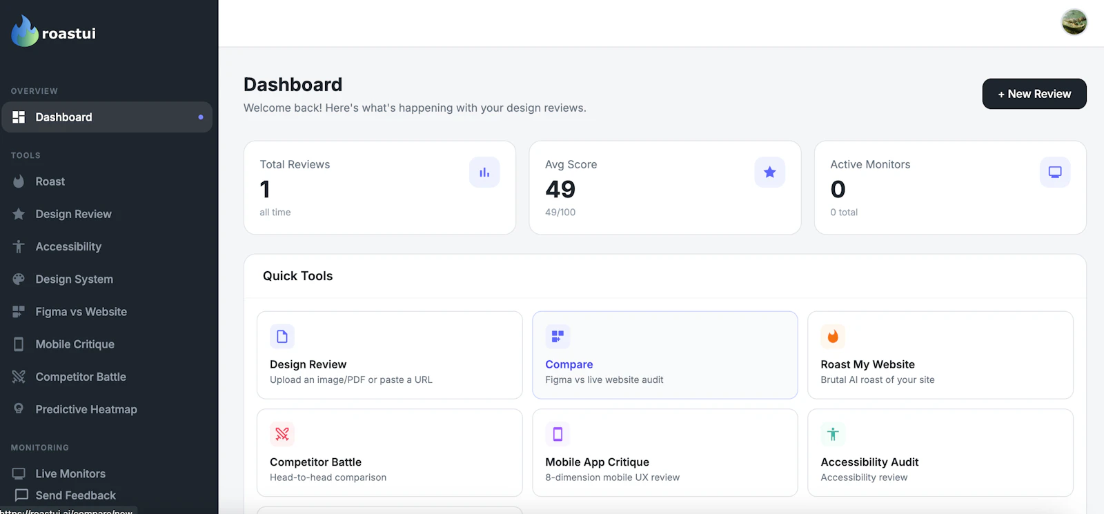 RoastUI.ai screenshot 1