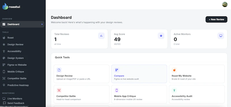 RoastUI.ai screenshot 1