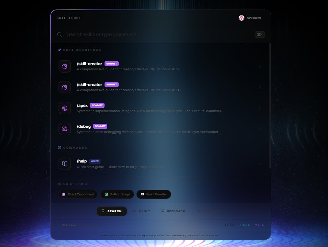 SkillBar - Screenshot 2 showing product features and functionality
