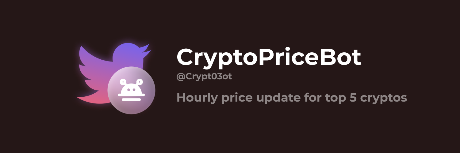 CryptoPriceBot - Know the price of top 5 cryptos every hour in twitter media 1