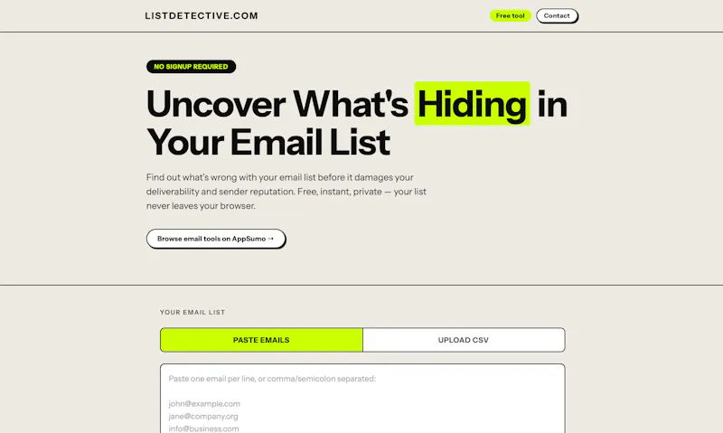 List Detective: Free Email List Checker screenshot 1