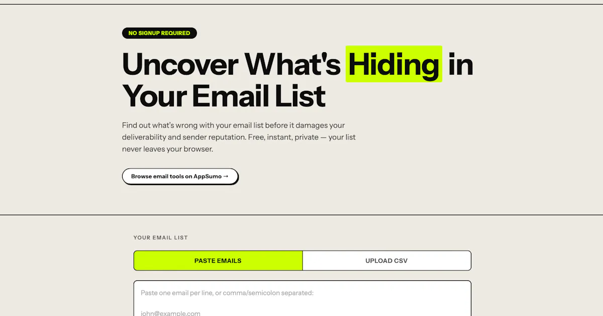 List Detective: Free Email List Checker