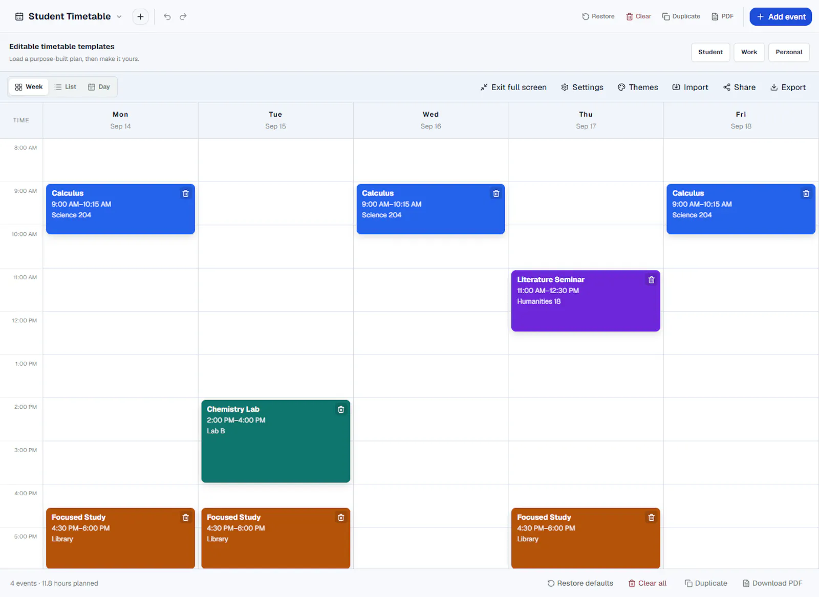 ScheduleBuilder.dev screenshot 3