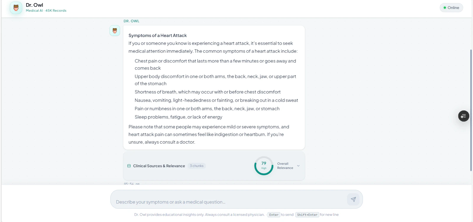 Dr. Owl: High-Speed Medical RAG AI screenshot 4