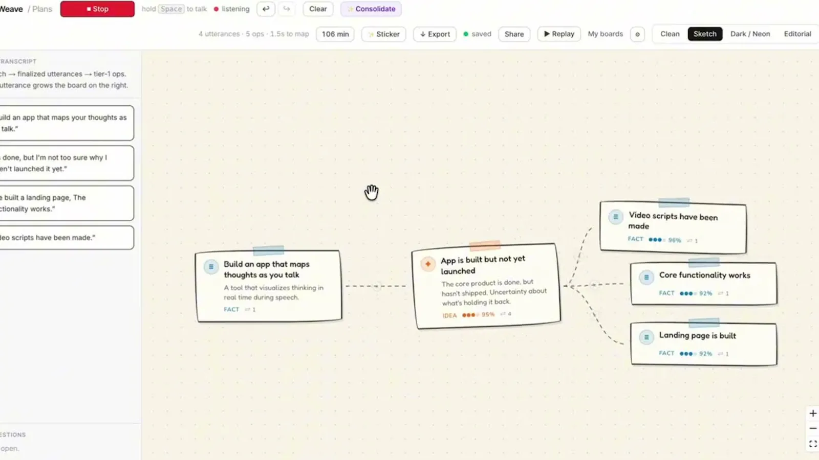 Weave screenshot 1 (video preview)