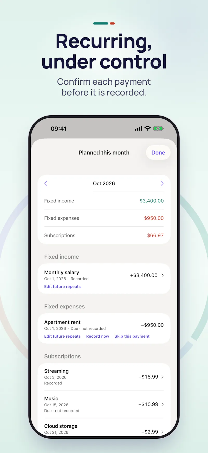 Xpense Budget Manager screenshot 2