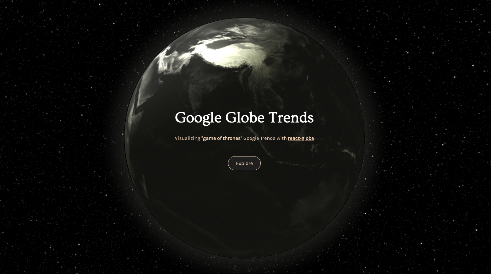 Google Globe Trends gallery image
